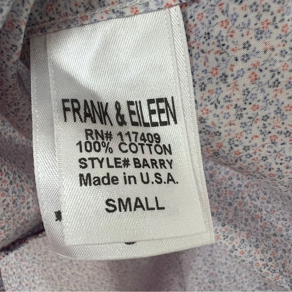 Frank & Eileen Barry Floral Print Long Sleeve Button Front Short - Picture 5 of 6